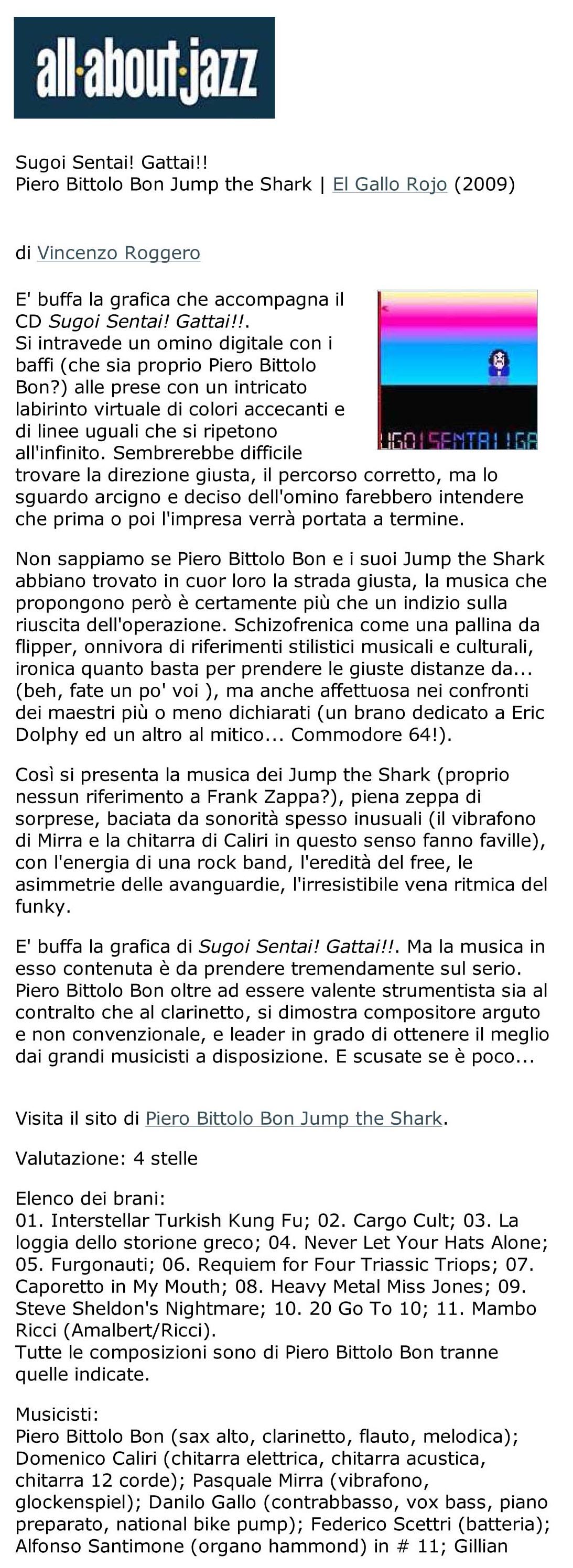 Recensione Jump The Shark - AllaboutJazz - Maggio 2009